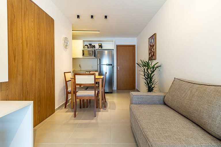 Gourmet Balcony, Barbecue and Swimming Pool in Barra | San M
