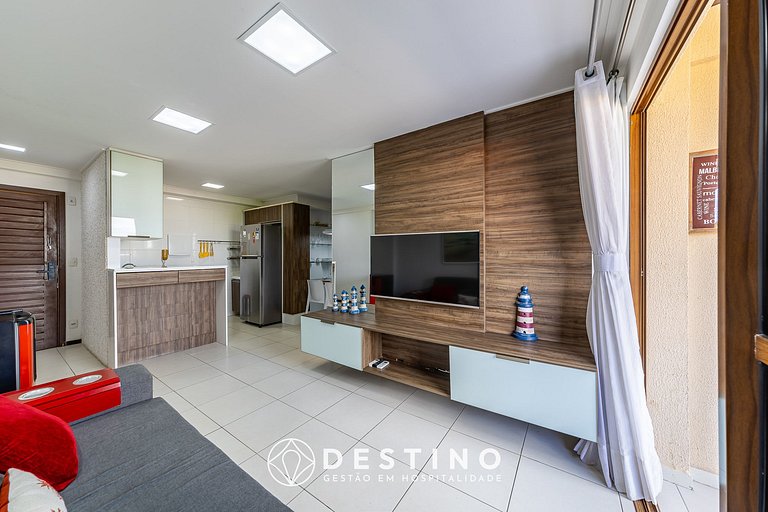 Apartamento Frente a la Playa | Vista al Mar Increíble | Bar