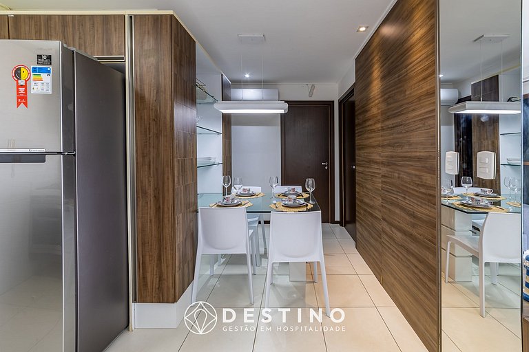 Apartamento Frente a la Playa | Vista al Mar Increíble | Bar