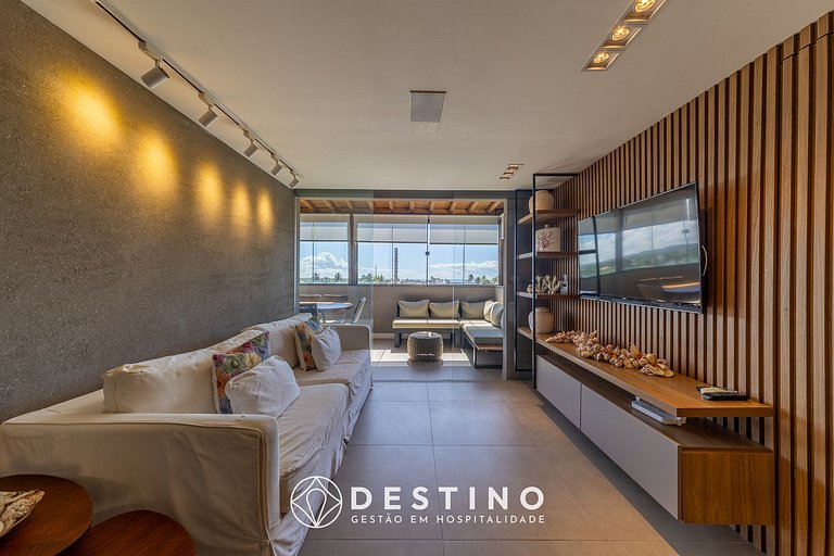 Cobertura Beira-Mar no Barra Bali | 4 Quartos, Varanda Gourm