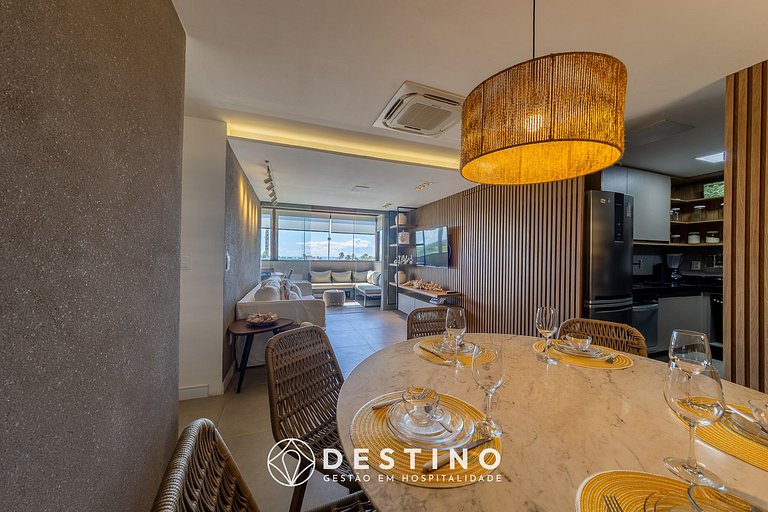 Cobertura Beira-Mar no Barra Bali | 4 Quartos, Varanda Gourm