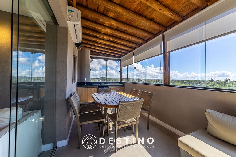Cobertura Beira-Mar no Barra Bali | 4 Quartos, Varanda Gourm