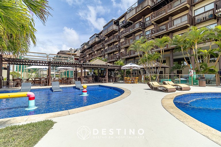 Cobertura Beira-Mar no Barra Bali | 4 Quartos, Varanda Gourm
