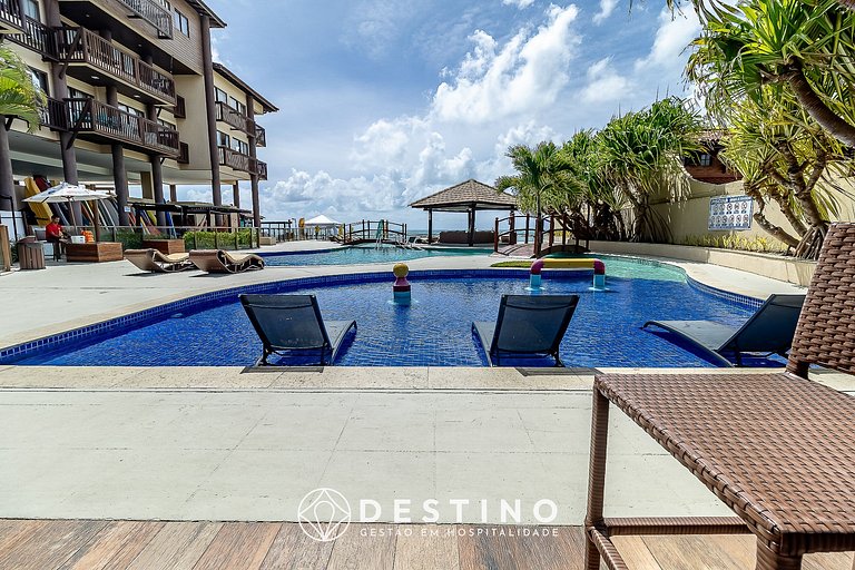 Cobertura Beira-Mar no Barra Bali | 4 Quartos, Varanda Gourm