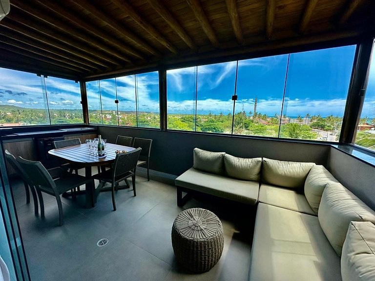 Cobertura Beira-Mar no Barra Bali | 4 Quartos, Varanda Gourm