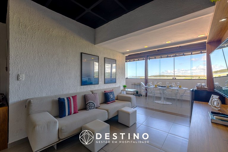 Cobertura Beira-Mar, Vista para o Mar, Barra Bali! | Luxo |