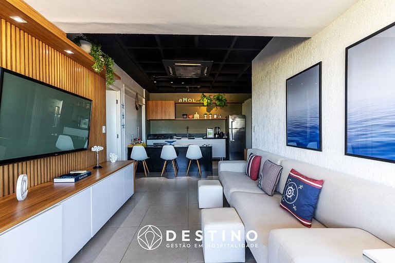 Penthouse Frente a la Playa | Vista Deslumbrante | Lujo | Ba