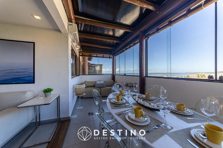 Cobertura Pé na Areia | Vista Deslumbrante | Luxo | Barra Ba