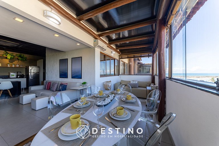 Cobertura Beira-Mar, Vista para o Mar, Barra Bali! | Luxo |