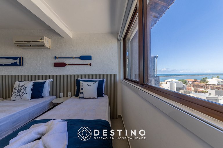 Cobertura Pé na Areia | Vista Deslumbrante | Luxo | Barra Ba