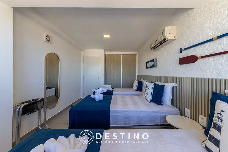 Cobertura Beira-Mar, Vista para o Mar, Barra Bali! | Luxo |