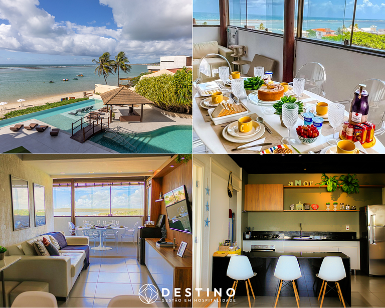 Cobertura em Barra Bali, Exclusiva Pé na Areia, Luxo e Vista