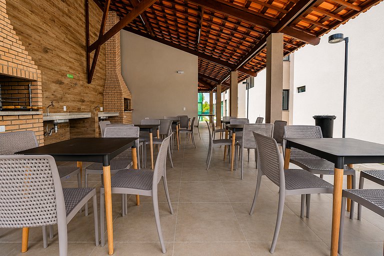 Balcón gourmet, barbacoa y piscina en Barra | San Martin | D