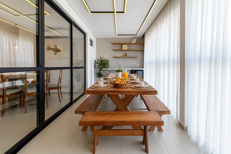 4 suites, balcón gourmet y barbacoa en Barra | San Martin |